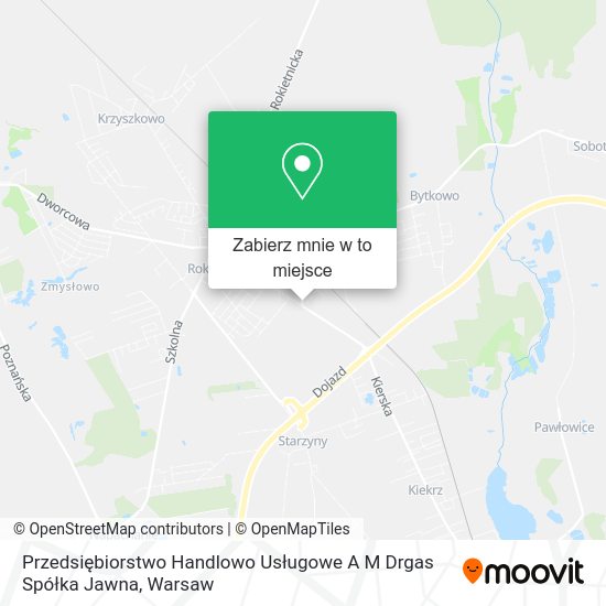 Mapa Przedsiębiorstwo Handlowo Usługowe A M Drgas Spółka Jawna