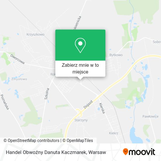 Mapa Handel Obwoźny Danuta Kaczmarek