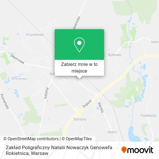 Mapa Zakład Poligraficzny Natalii Nowaczyk Genowefa Rokietnica