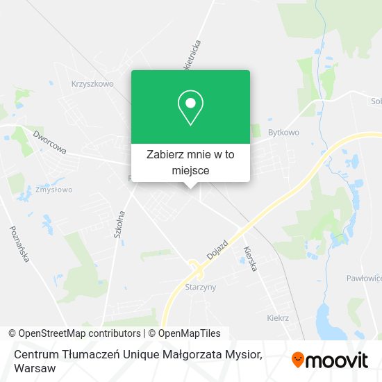 Mapa Centrum Tłumaczeń Unique Małgorzata Mysior