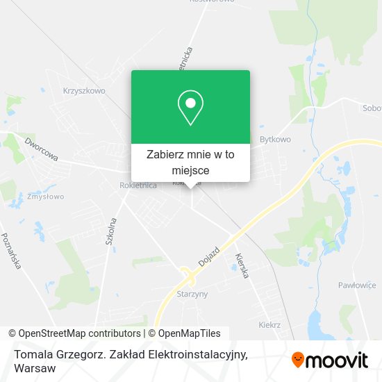 Mapa Tomala Grzegorz. Zakład Elektroinstalacyjny