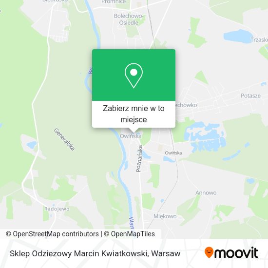 Mapa Sklep Odziezowy Marcin Kwiatkowski