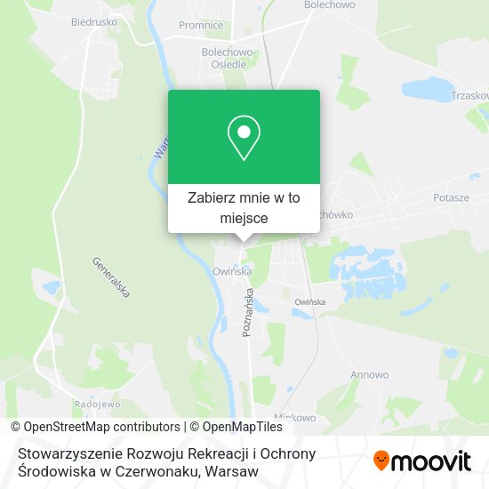 Mapa Stowarzyszenie Rozwoju Rekreacji i Ochrony Środowiska w Czerwonaku