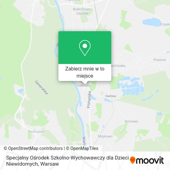 Mapa Specjalny Ośrodek Szkolno-Wychowawczy dla Dzieci Niewidomych