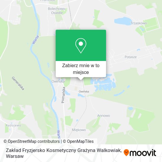 Mapa Zakład Fryzjersko Kosmetyczny Grażyna Walkowiak