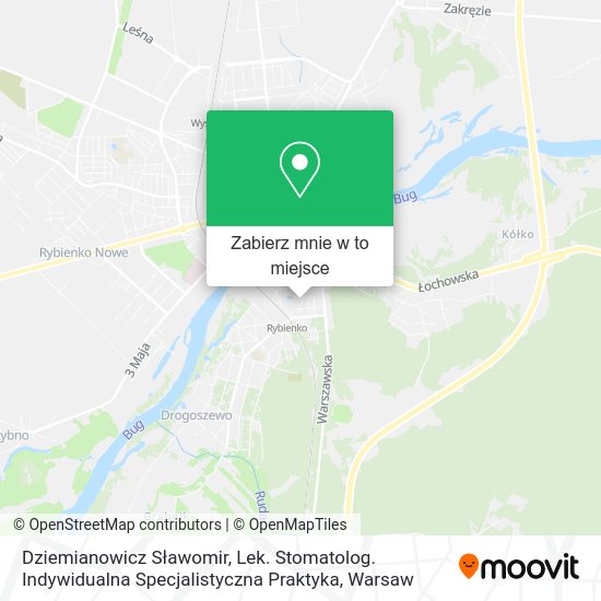 Mapa Dziemianowicz Sławomir, Lek. Stomatolog. Indywidualna Specjalistyczna Praktyka