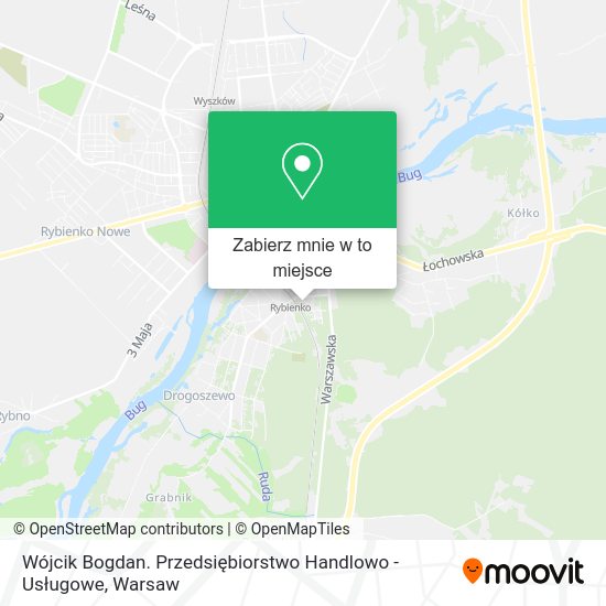 Mapa Wójcik Bogdan. Przedsiębiorstwo Handlowo - Usługowe