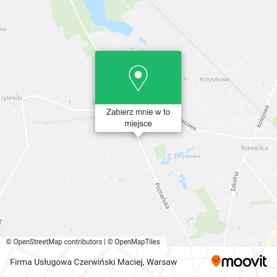 Mapa Firma Usługowa Czerwiński Maciej