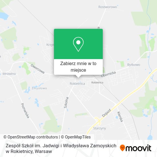 Mapa Zespół Szkół im. Jadwigi i Władysława Zamoyskich w Rokietnicy