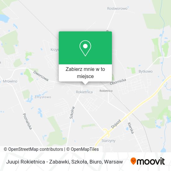 Mapa Juupi Rokietnica - Zabawki, Szkoła, Biuro