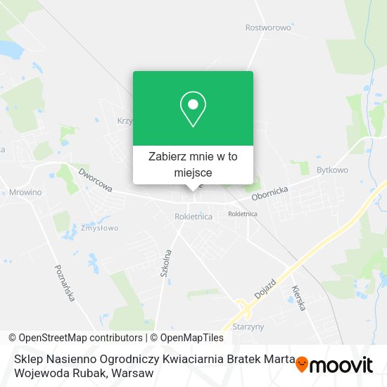 Mapa Sklep Nasienno Ogrodniczy Kwiaciarnia Bratek Marta Wojewoda Rubak