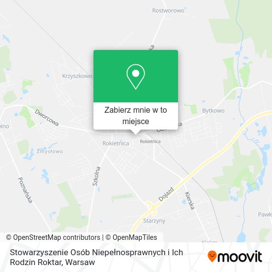 Mapa Stowarzyszenie Osób Niepełnosprawnych i Ich Rodzin Roktar