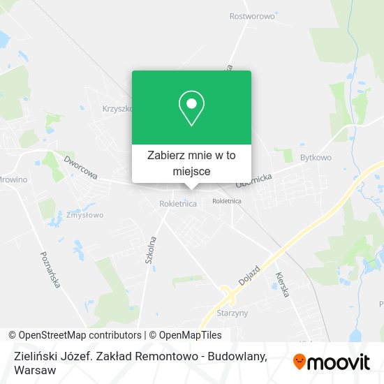 Mapa Zieliński Józef. Zakład Remontowo - Budowlany