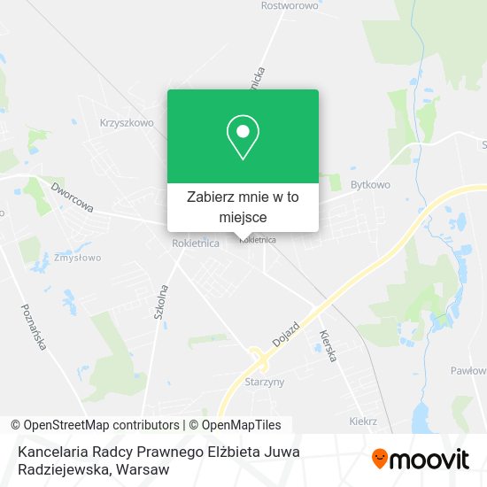 Mapa Kancelaria Radcy Prawnego Elżbieta Juwa Radziejewska