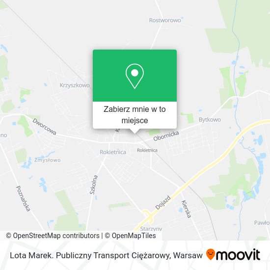 Mapa Lota Marek. Publiczny Transport Ciężarowy