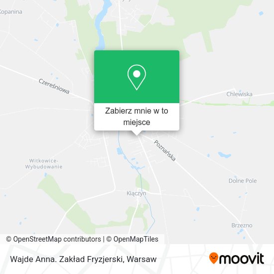 Mapa Wajde Anna. Zakład Fryzjerski