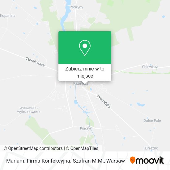 Mapa Mariam. Firma Konfekcyjna. Szafran M.M.