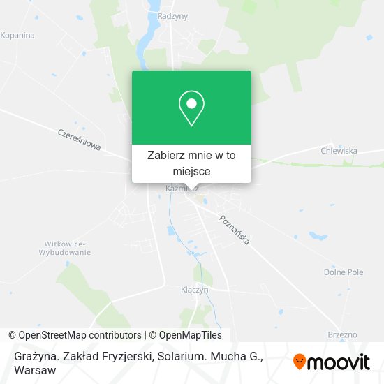 Mapa Grażyna. Zakład Fryzjerski, Solarium. Mucha G.