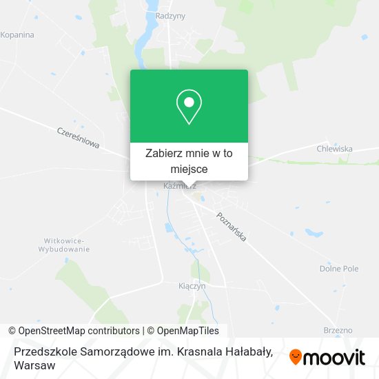 Mapa Przedszkole Samorządowe im. Krasnala Hałabały