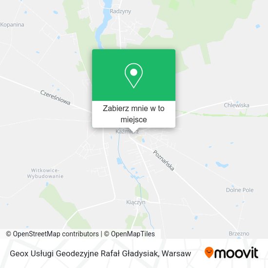 Mapa Geox Usługi Geodezyjne Rafał Gładysiak