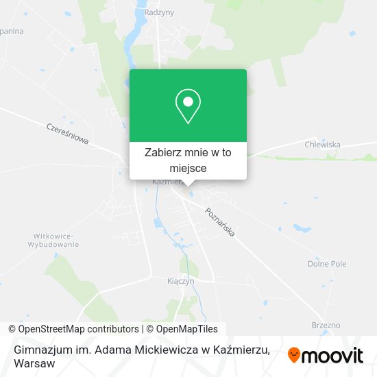 Mapa Gimnazjum im. Adama Mickiewicza w Kaźmierzu