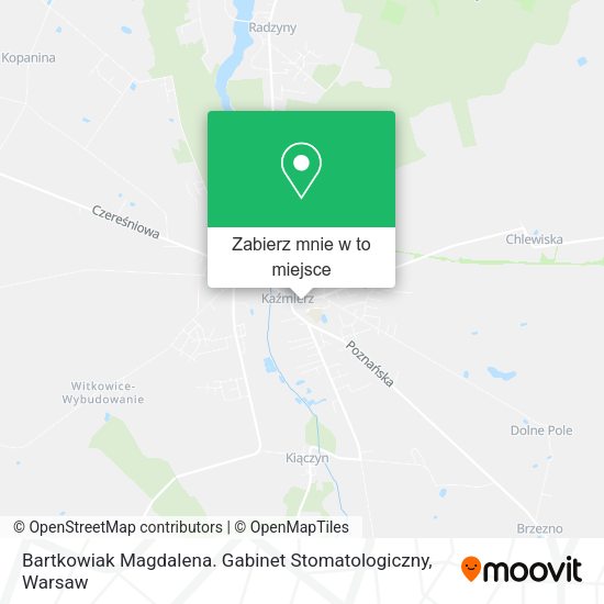 Mapa Bartkowiak Magdalena. Gabinet Stomatologiczny