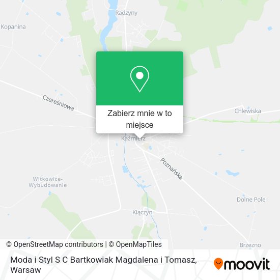 Mapa Moda i Styl S C Bartkowiak Magdalena i Tomasz