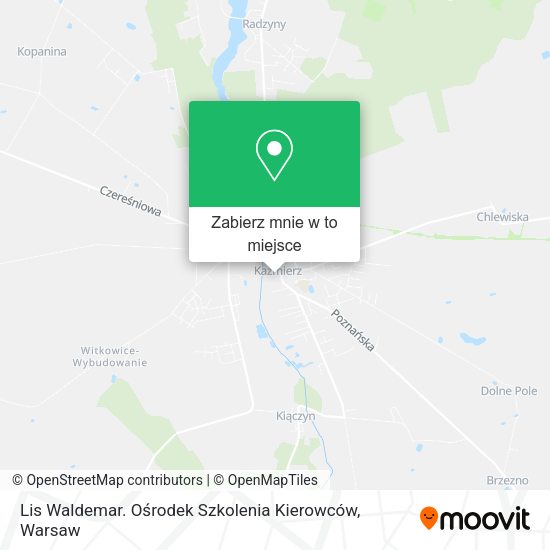 Mapa Lis Waldemar. Ośrodek Szkolenia Kierowców