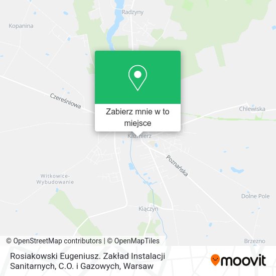 Mapa Rosiakowski Eugeniusz. Zakład Instalacji Sanitarnych, C.O. i Gazowych