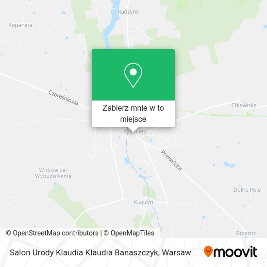 Mapa Salon Urody Klaudia Klaudia Banaszczyk