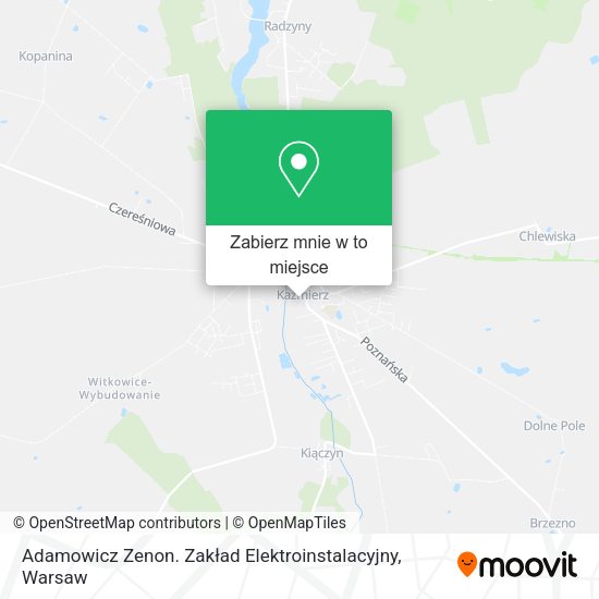 Mapa Adamowicz Zenon. Zakład Elektroinstalacyjny