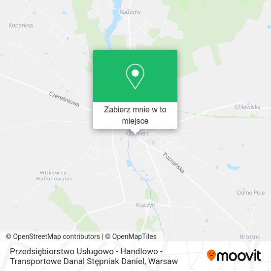 Mapa Przedsiębiorstwo Usługowo - Handlowo - Transportowe Danal Stępniak Daniel