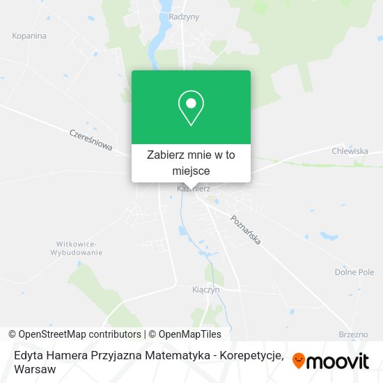 Mapa Edyta Hamera Przyjazna Matematyka - Korepetycje