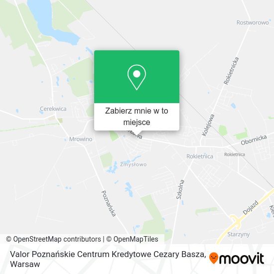 Mapa Valor Poznańskie Centrum Kredytowe Cezary Basza