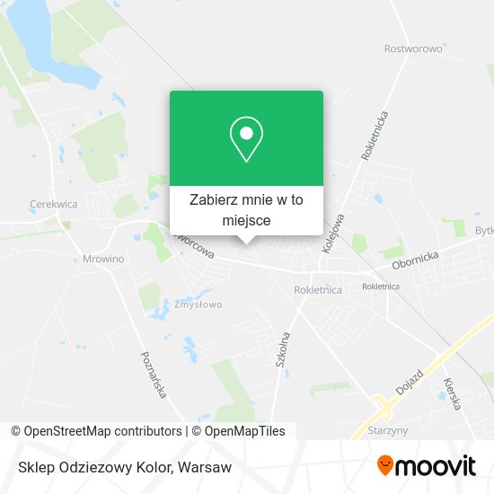 Mapa Sklep Odziezowy Kolor