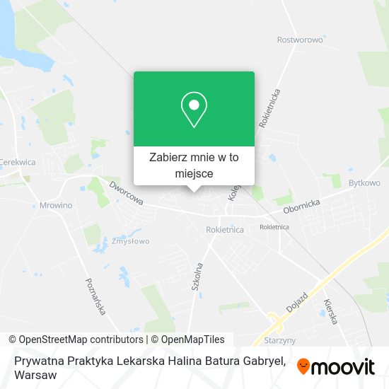 Mapa Prywatna Praktyka Lekarska Halina Batura Gabryel