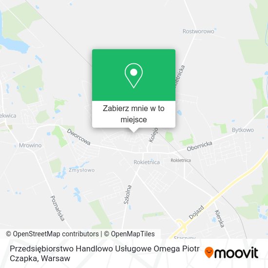 Mapa Przedsiębiorstwo Handlowo Usługowe Omega Piotr Czapka