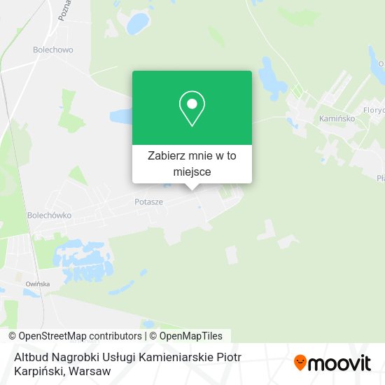 Mapa Altbud Nagrobki Usługi Kamieniarskie Piotr Karpiński