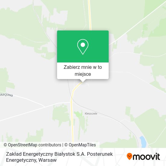 Mapa Zakład Energetyczny Białystok S.A. Posterunek Energetyczny