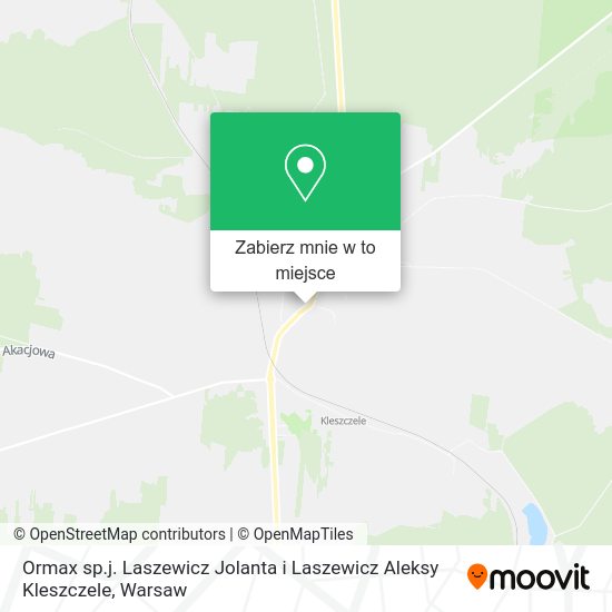 Mapa Ormax sp.j. Laszewicz Jolanta i Laszewicz Aleksy Kleszczele