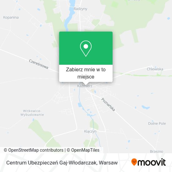 Mapa Centrum Ubezpieczeń Gaj-Włodarczak