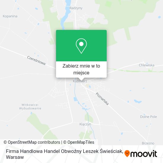 Mapa Firma Handlowa Handel Obwoźny Leszek Świeściak