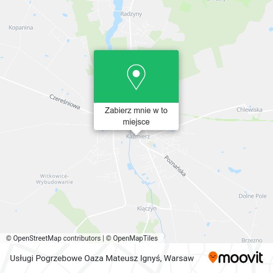 Mapa Usługi Pogrzebowe Oaza Mateusz Ignyś