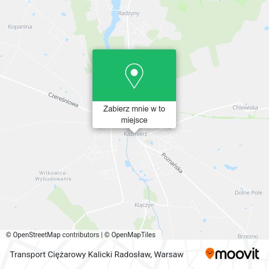 Mapa Transport Ciężarowy Kalicki Radosław