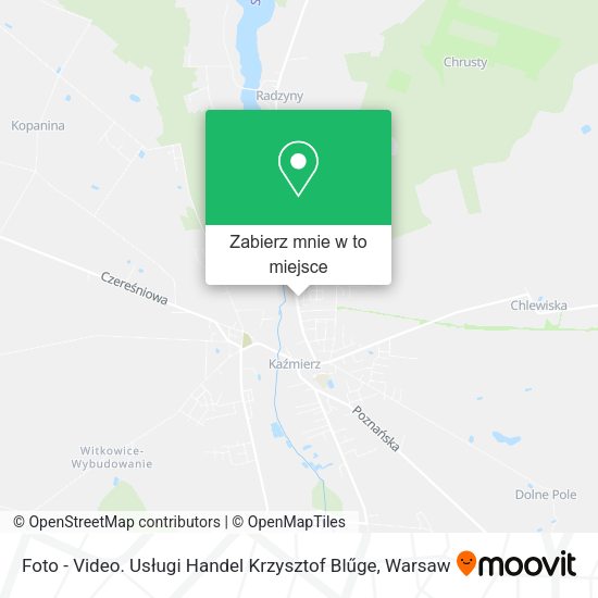Mapa Foto - Video. Usługi Handel Krzysztof Blűge