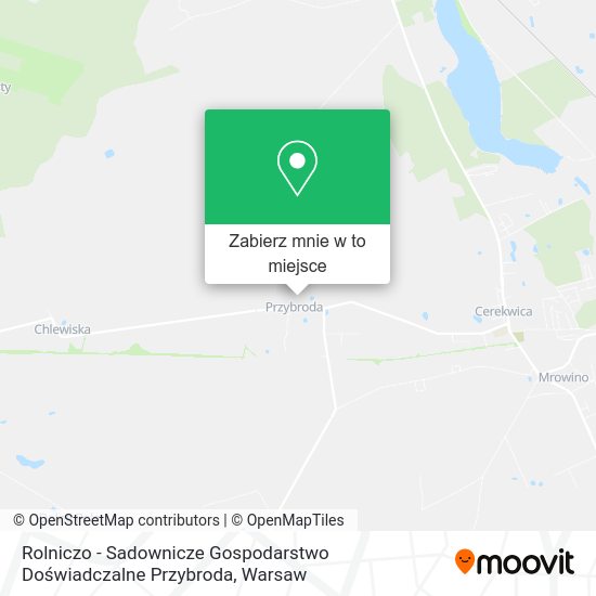 Mapa Rolniczo - Sadownicze Gospodarstwo Doświadczalne Przybroda