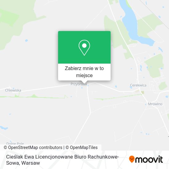 Mapa Cieślak Ewa Licencjonowane Biuro Rachunkowe-Sowa