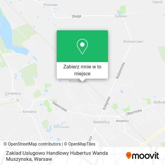Mapa Zaklad Uslugowo Handlowy Hubertus Wanda Muszynska