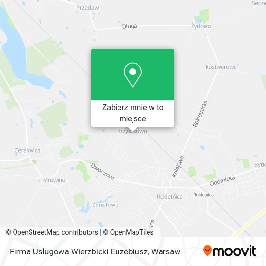 Mapa Firma Usługowa Wierzbicki Euzebiusz