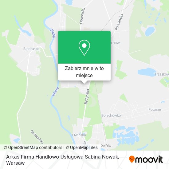 Mapa Arkas Firma Handlowo-Usługowa Sabina Nowak